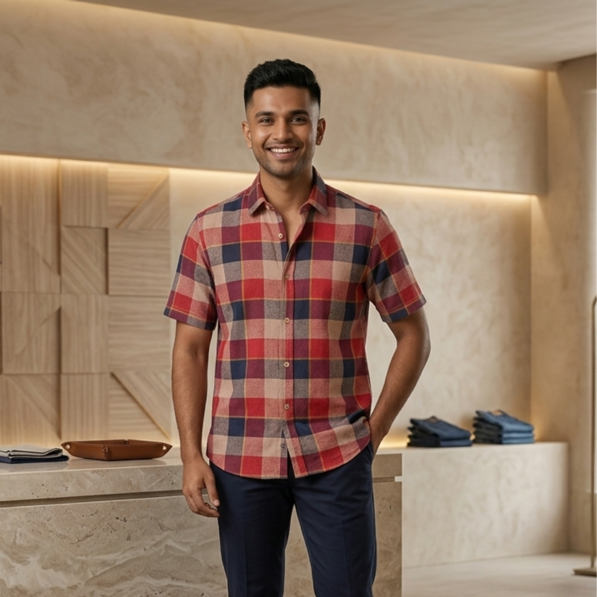 Men's Premium Checked Shirt | Stylish, Comfortable & Perfect for Everyday Wear | FSS-18