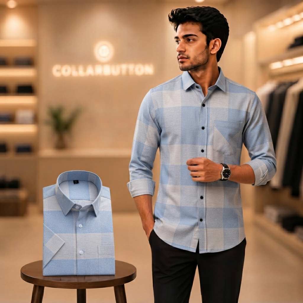 3 Formal Full Sleeve Printed Shirt For Men ( P4 )