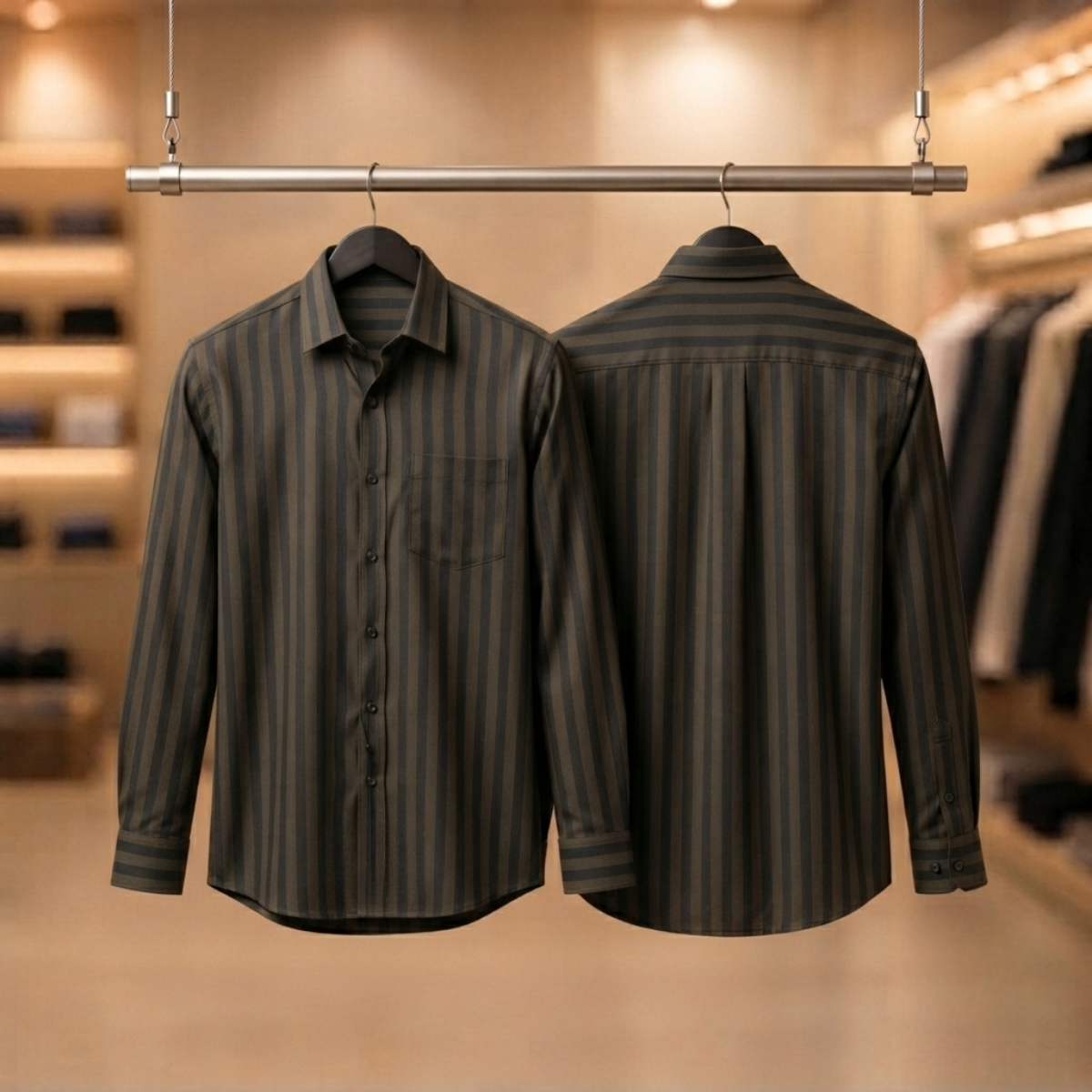 3 Formal Full Sleeve Printed Shirt For Men ( P5 )
