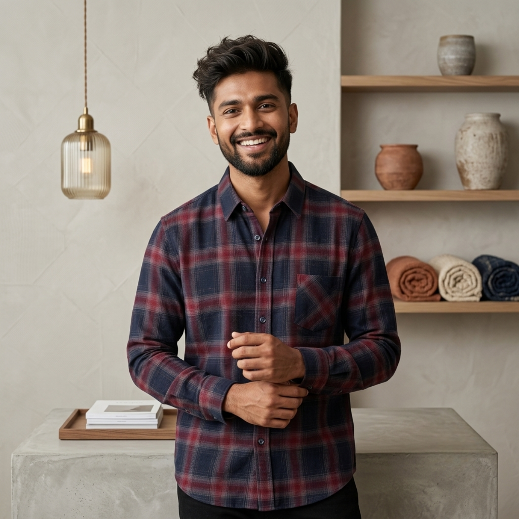 Men's Premium Checked Shirt | Stylish, Comfortable & Perfect for Everyday Wear  | FSS-3