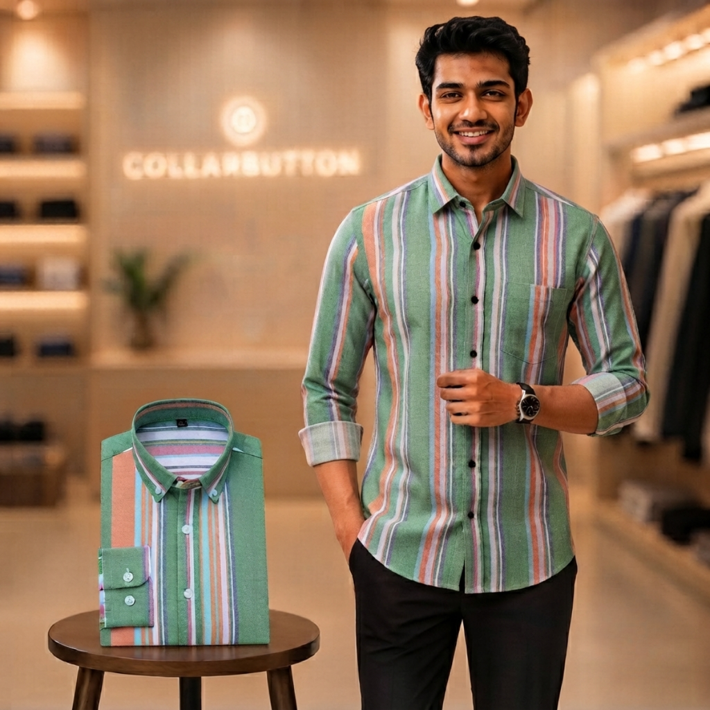 3 Formal Full Sleeve Printed Shirt For Men ( P6 )