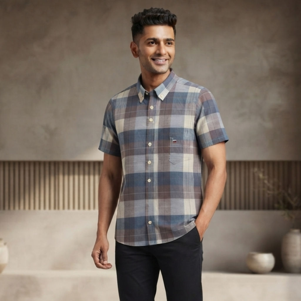Men's Premium Checked Shirt | Stylish, Comfortable & Perfect for Everyday Wear | HSS-29