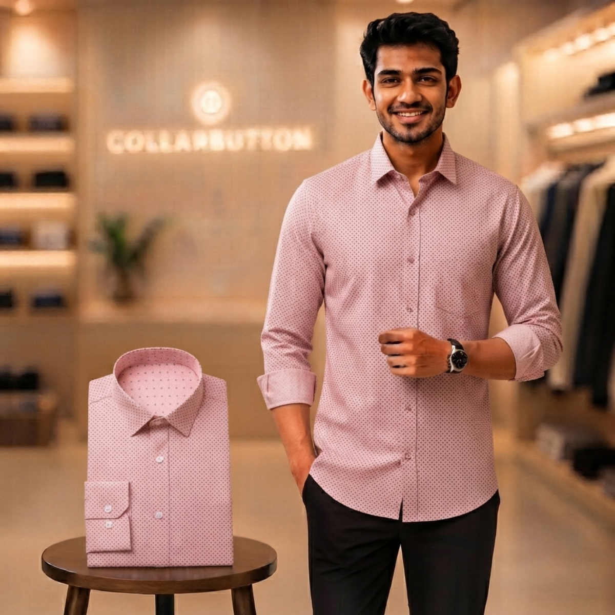 3 Formal Full Sleeve Printed Shirt For Men ( P7 )