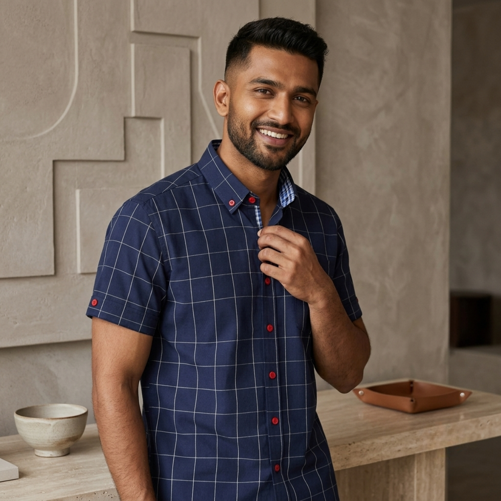 Men's Premium Checked Shirt | Stylish, Comfortable & Perfect for Everyday Wear | FSS-11