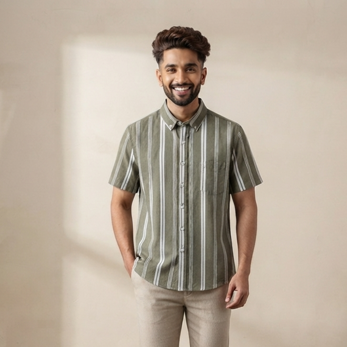 Men's Premium Striped Shirt | Stylish, Comfortable & Perfect for Everyday Wear