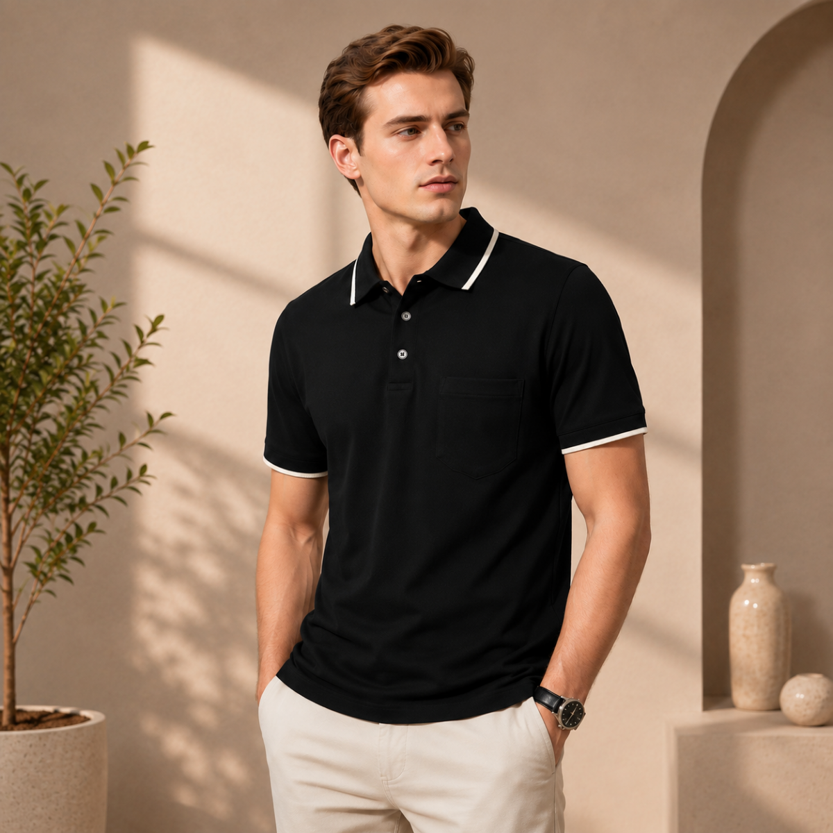 Men’s Stylish Polo T-Shirt for Smart Casual Look | C-08