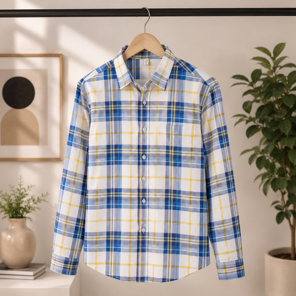 Men's Premium Checked Shirt | Stylish, Comfortable & Perfect for Everyday Wear  | HSS-43