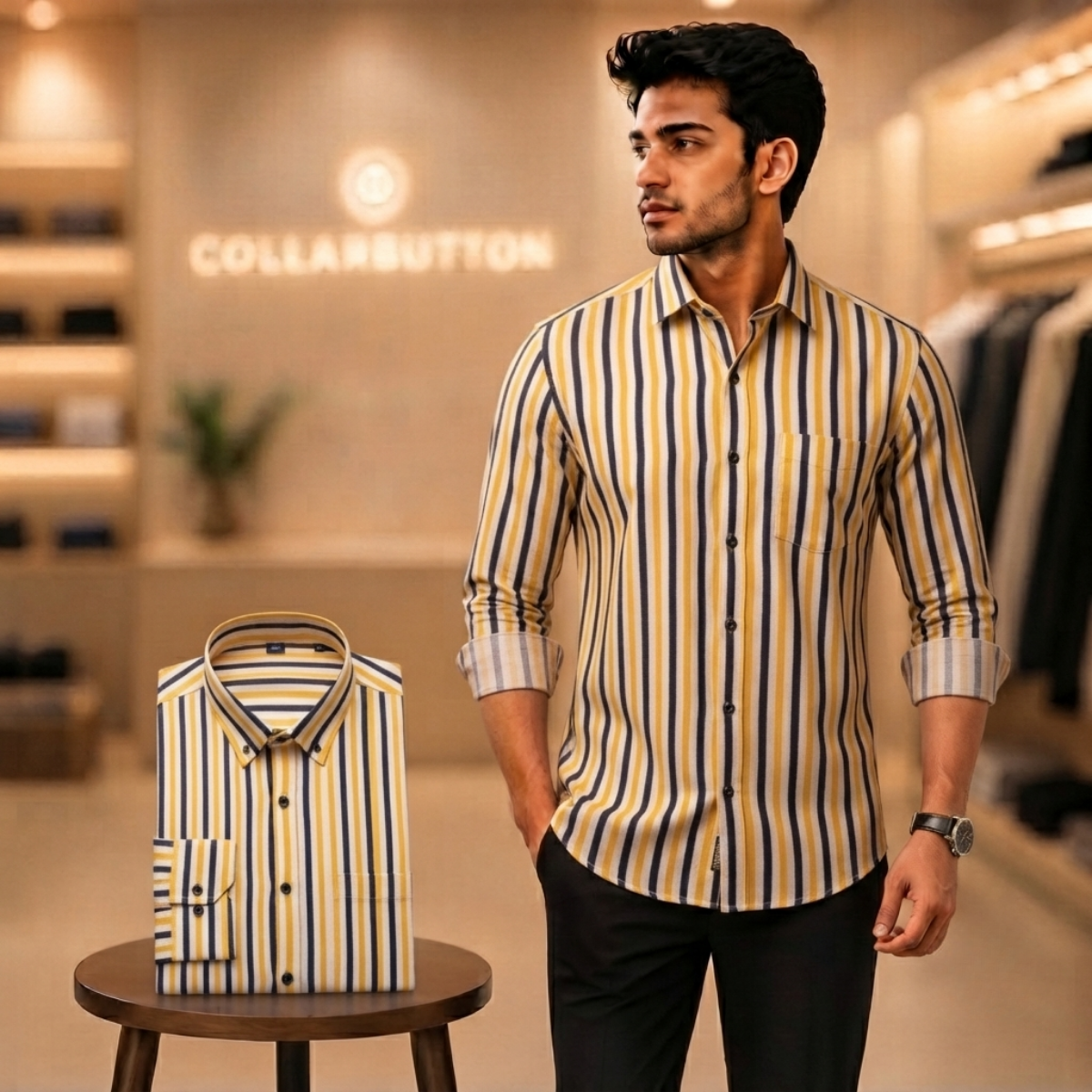 3 Formal Full Sleeve Printed Shirt For Men ( P9 )