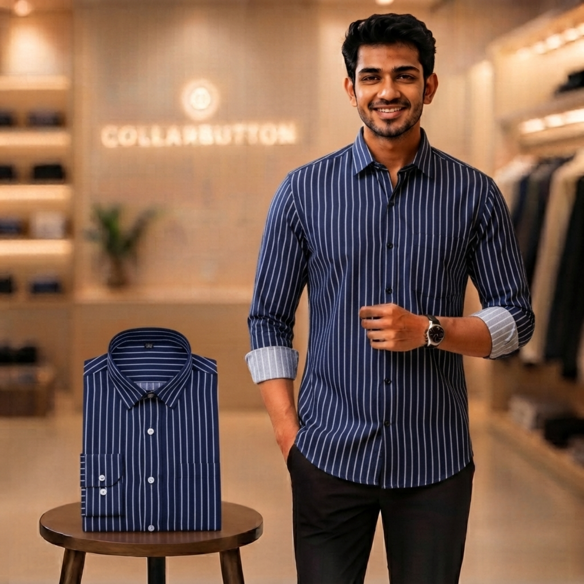 3 Formal Full Sleeve Printed Shirt For Men ( P10 )