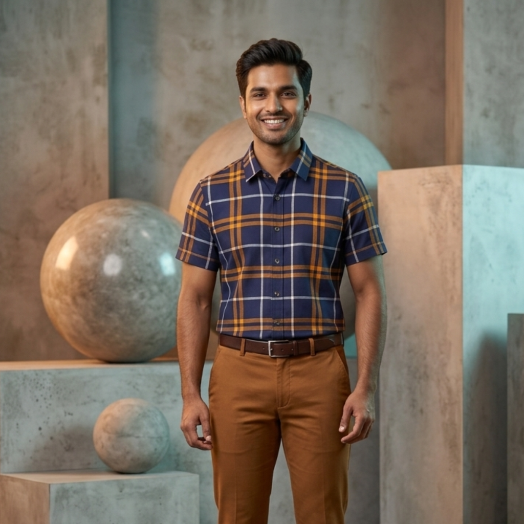 Men's Premium Checked Shirt | Stylish, Comfortable & Perfect for Everyday Wear  | FSS-16