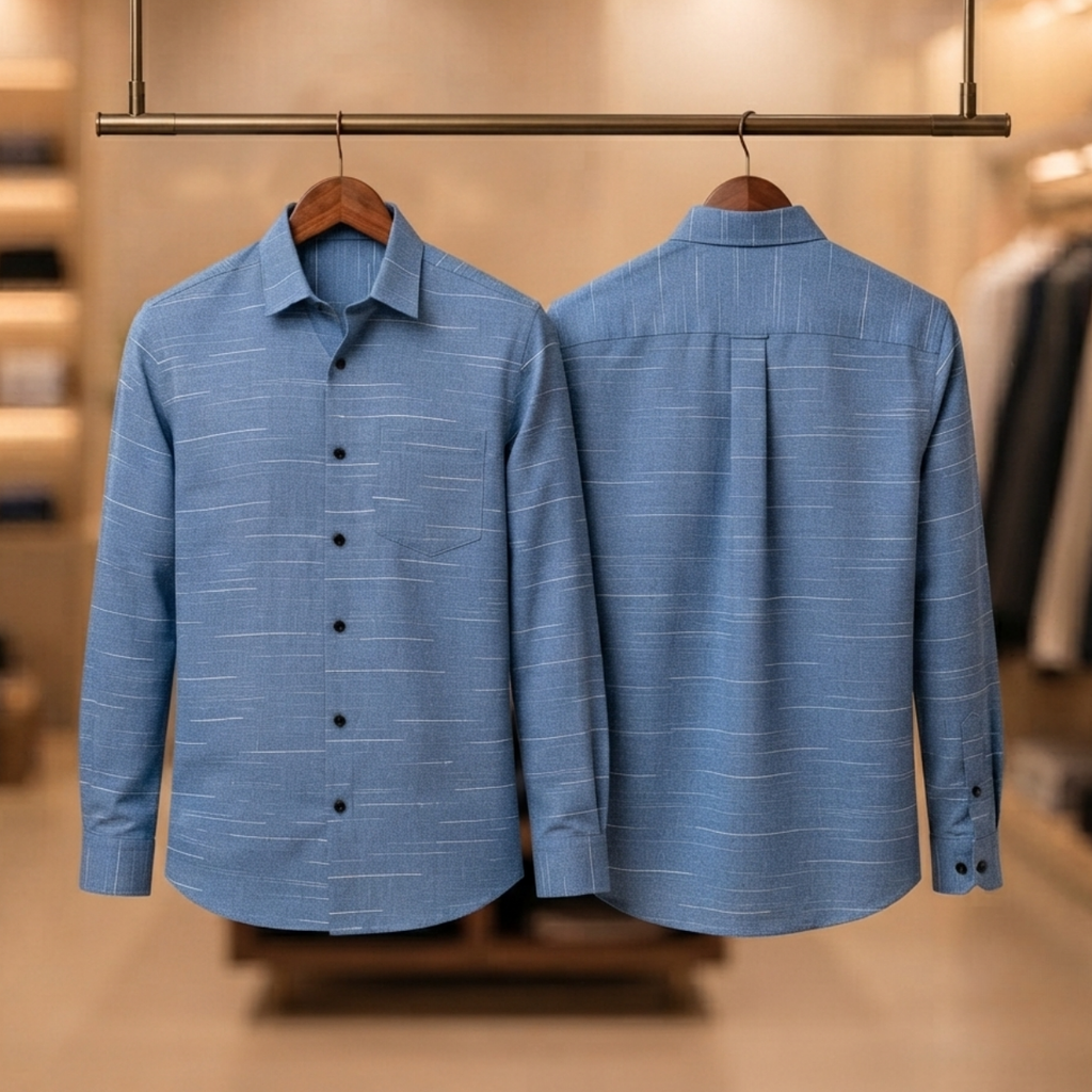 3 Formal Full Sleeve Printed Shirt For Men ( P11 )