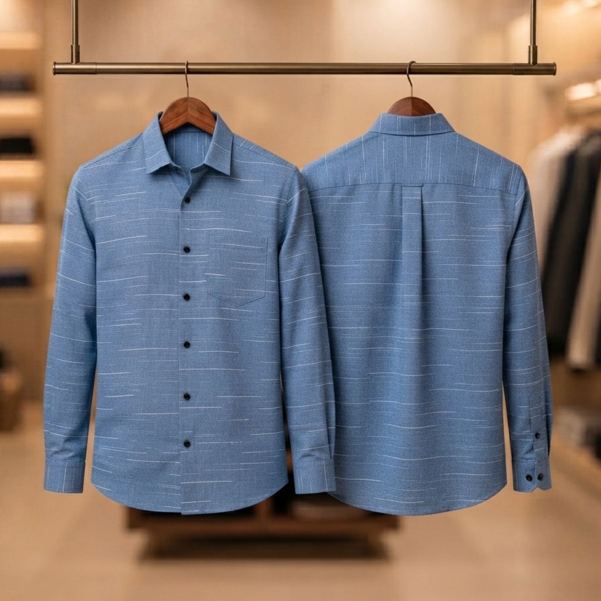 3 Formal Full Sleeve Printed Shirt For Men ( P11 )