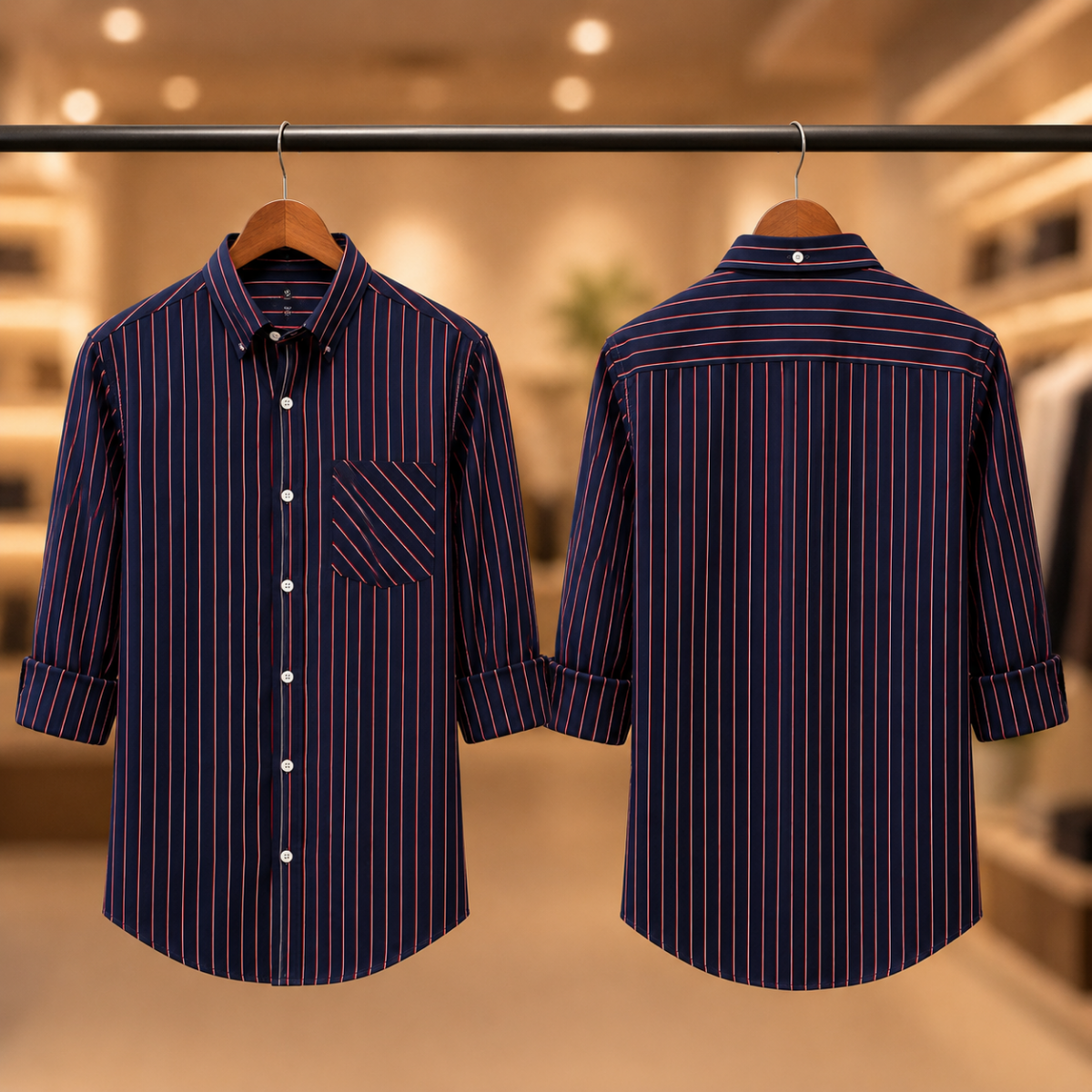 3 Formal Full Sleeve Printed Shirt For Men ( P12 )