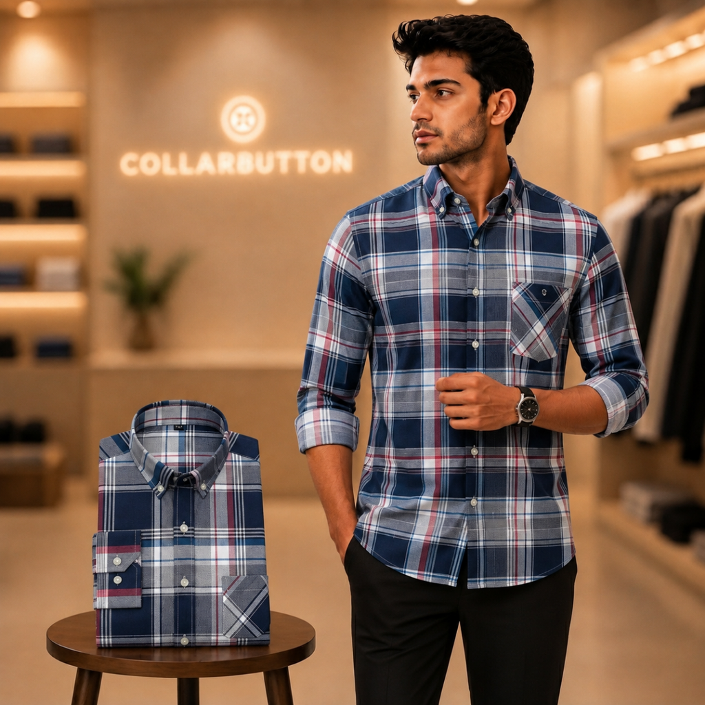 3 Formal Full Sleeve Printed Shirt For Men ( P13 )