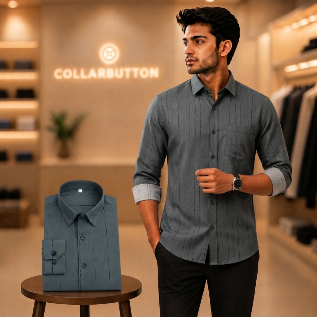 3 Formal Full Sleeve Printed Shirt For Men ( P14 )