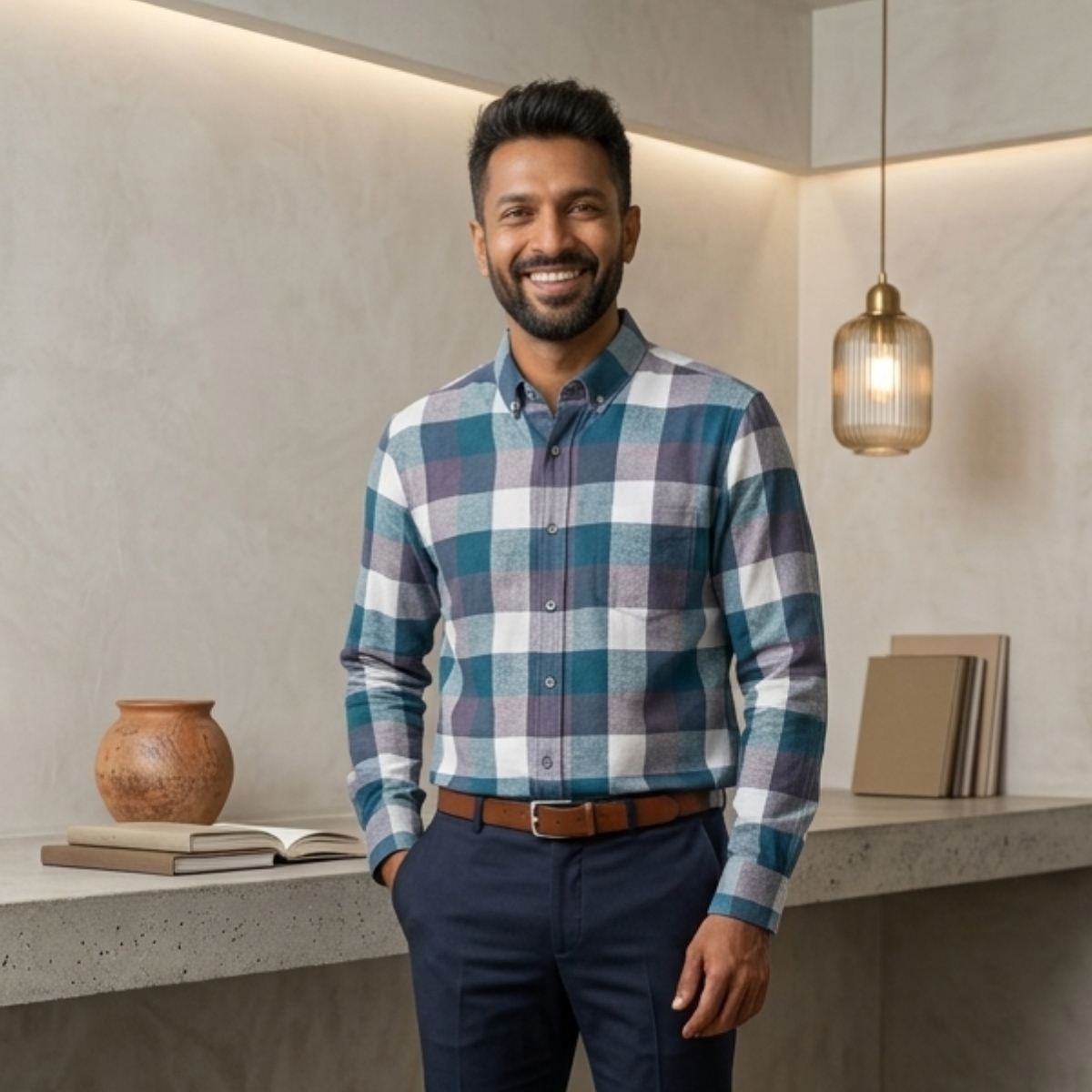 Men's Premium Checked Shirt | Stylish, Comfortable & Perfect for Everyday Wear