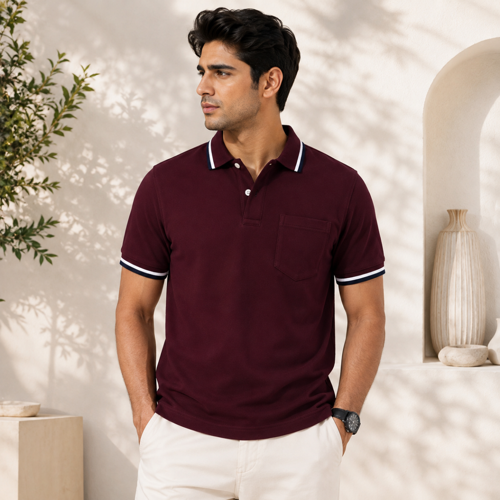 Men’s Stylish Polo T-Shirt for Smart Casual Look | C-15