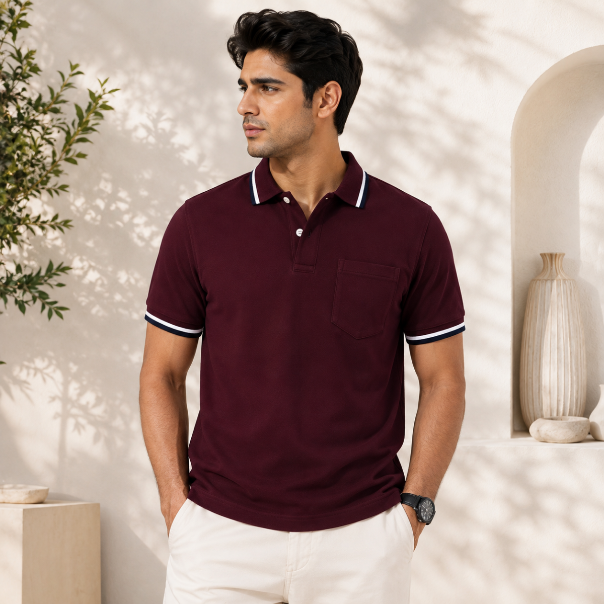 Men’s Stylish Polo T-Shirt for Smart Casual Look | C-15