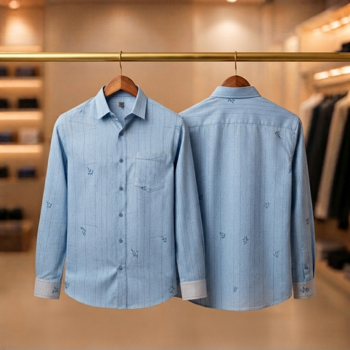 3 Formal Full Sleeve Printed Shirt For Men ( P16 )