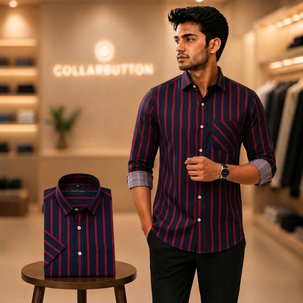 3 Formal Full Sleeve Printed Shirt For Men ( P17 )