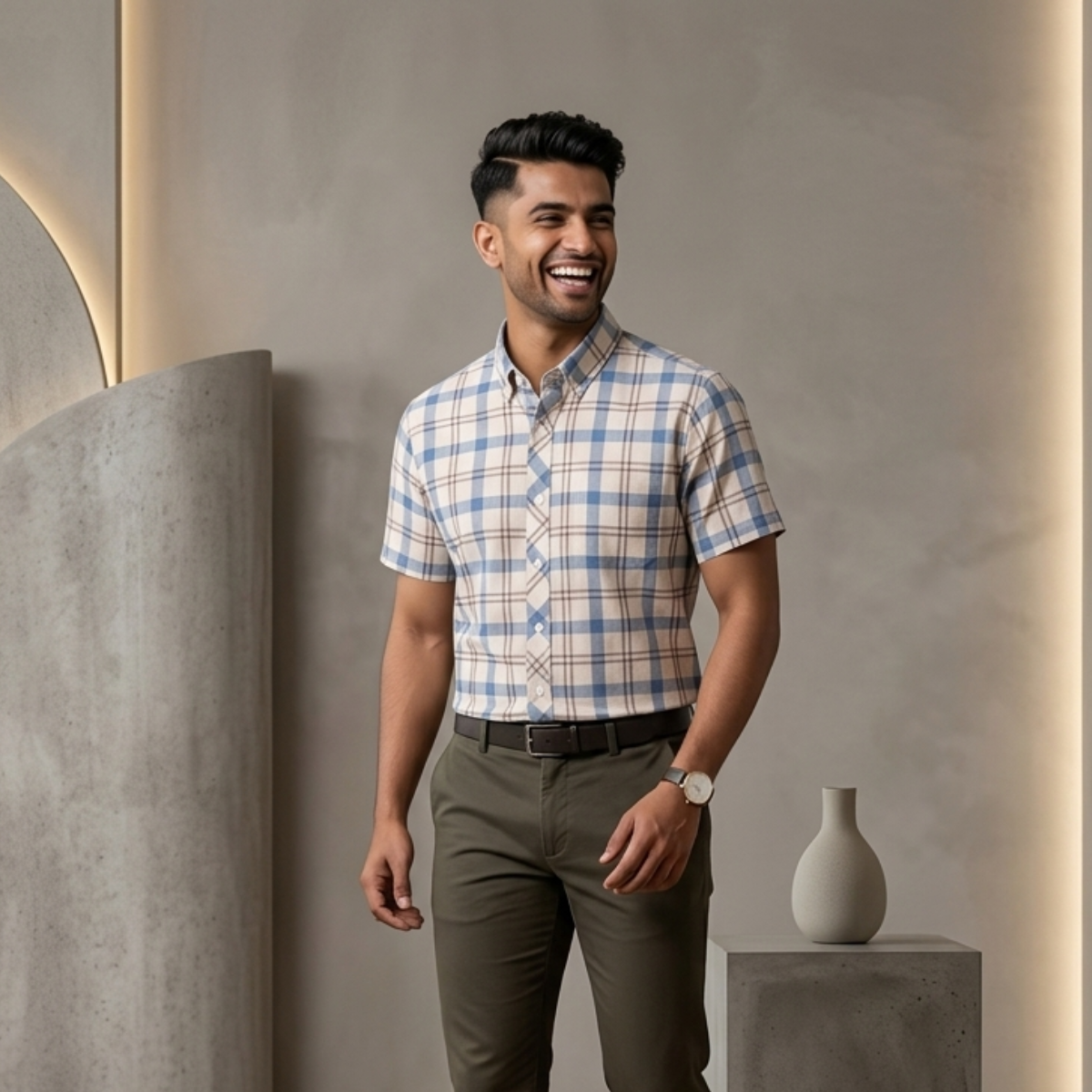 Men's Premium Checked Shirt | Stylish, Comfortable & Perfect for Everyday Wear  | FSS-30