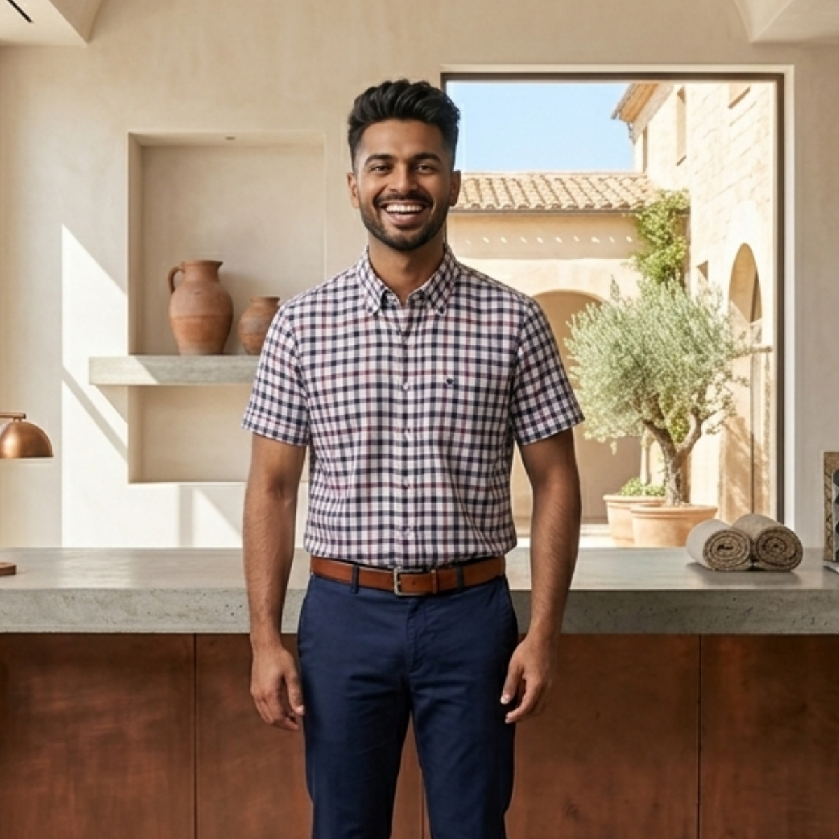 Men's Premium Checked Shirt | Stylish, Comfortable & Perfect for Everyday Wear | HSS-48