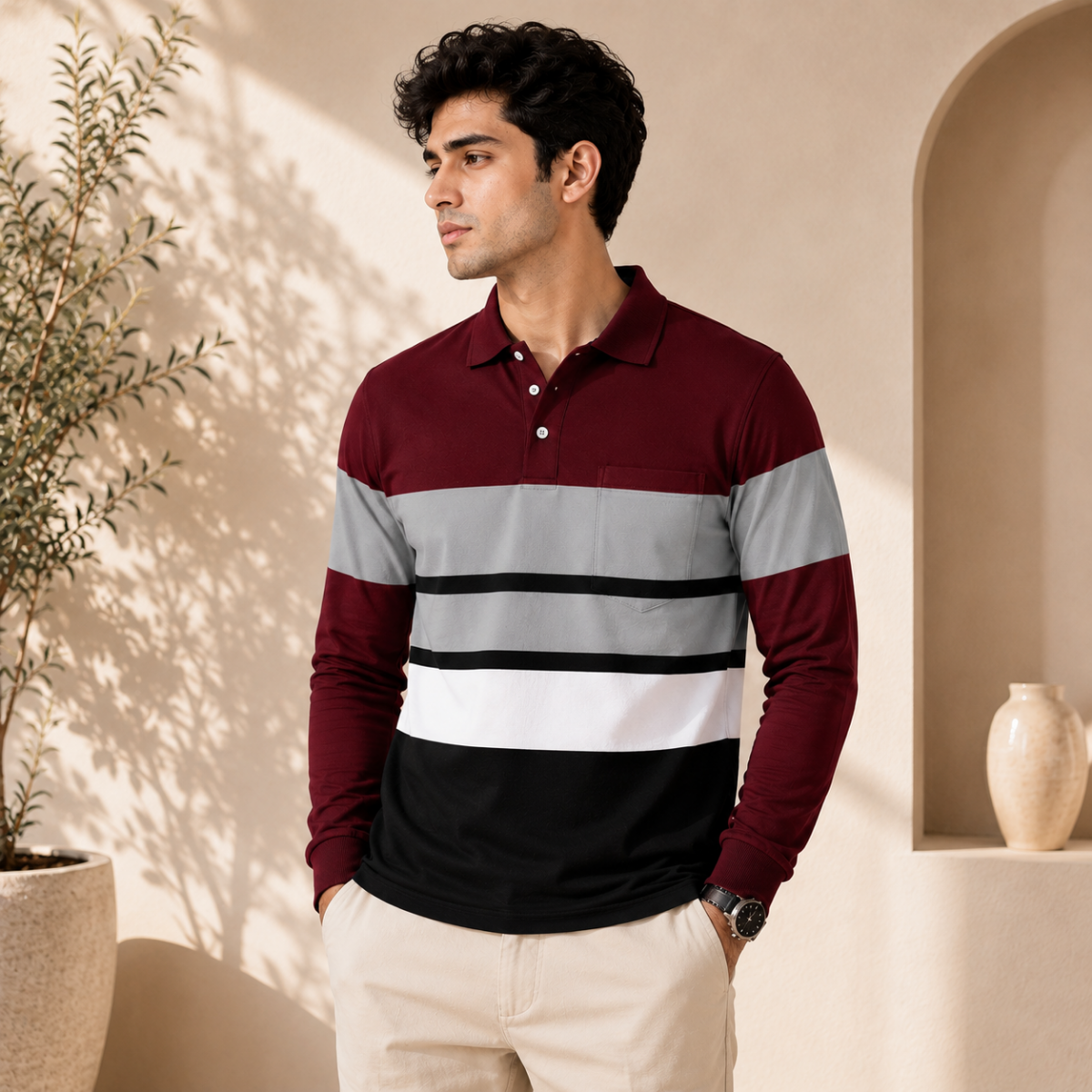 Men’s Stylish Polo T-Shirt for Smart Casual Look | C-16