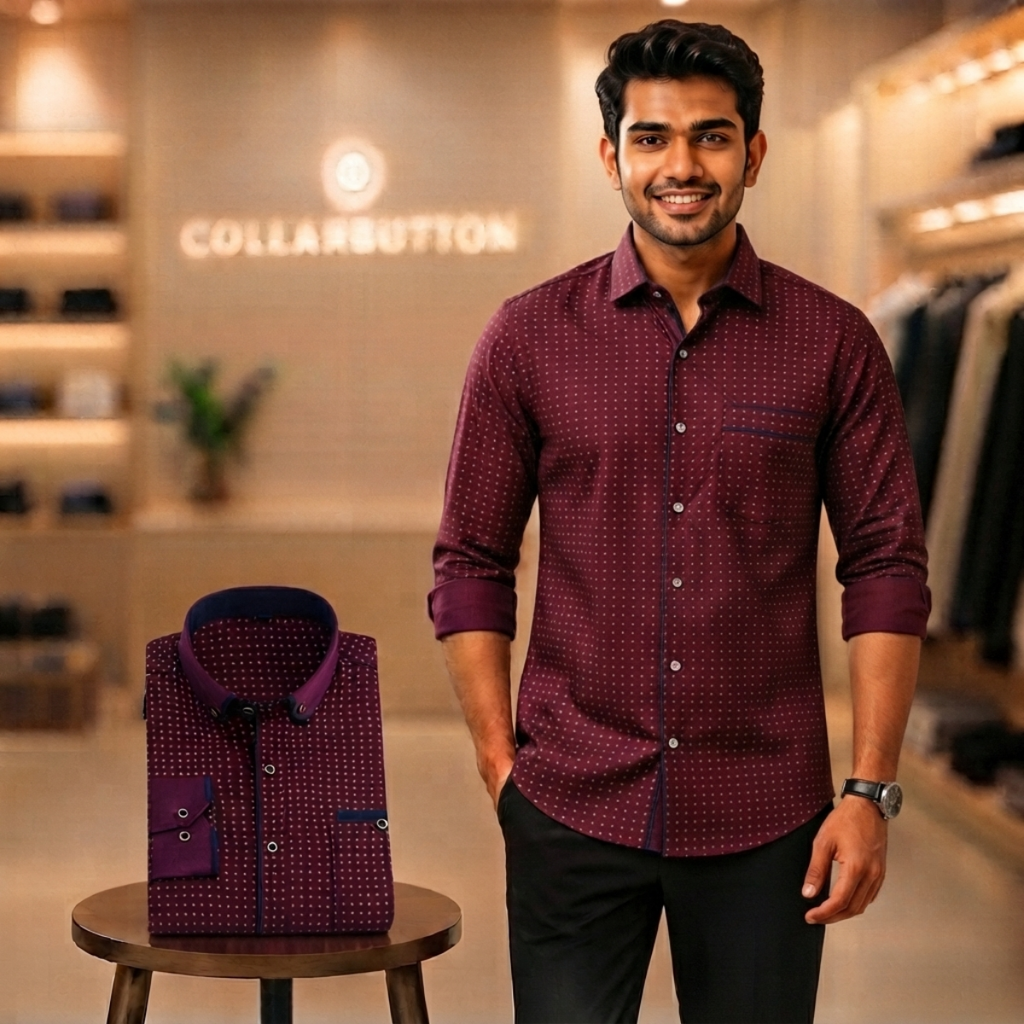 3 Formal Full Sleeve Printed Shirt For Men ( P19 )
