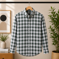 Men's slim fit 100% cotton long-sleeve Checked shirt