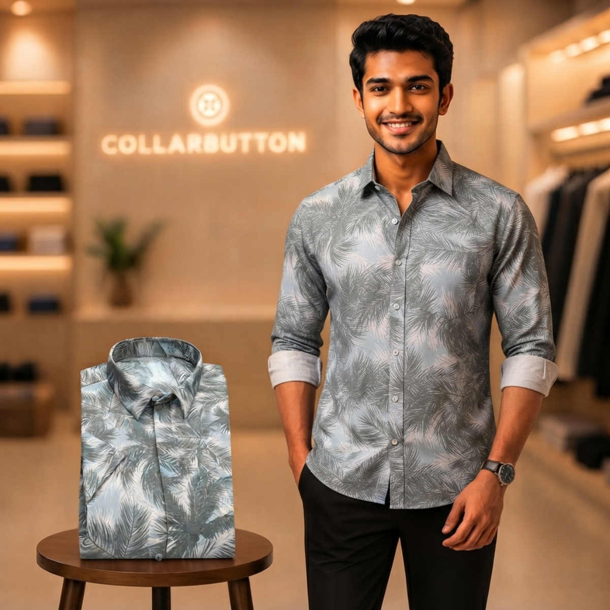 3 Formal Full Sleeve Printed Shirt For Men ( P22 )