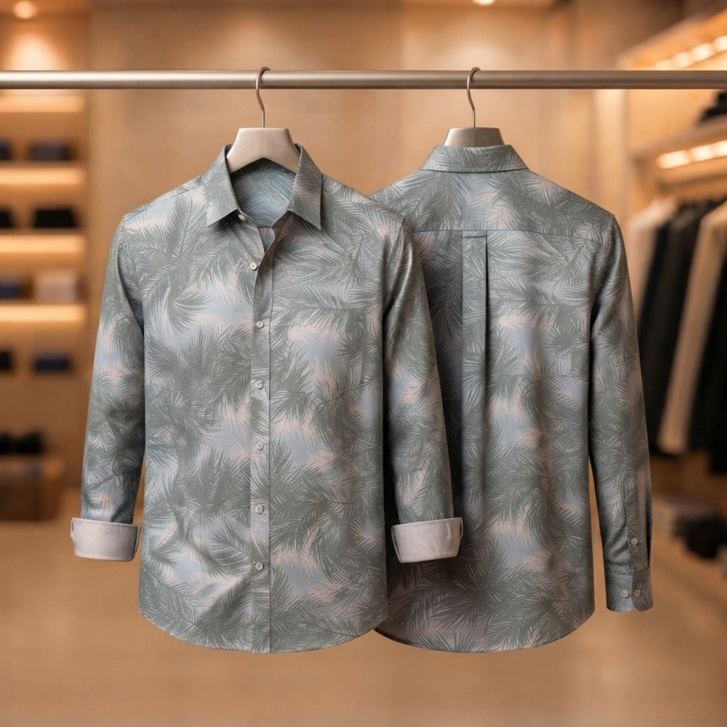 3 Formal Full Sleeve Printed Shirt For Men ( P22 )