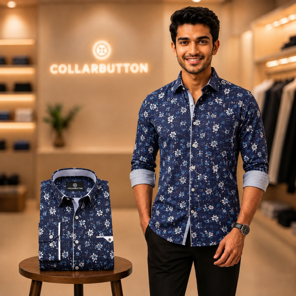 3 Formal Full Sleeve Printed Shirt For Men ( P23 )