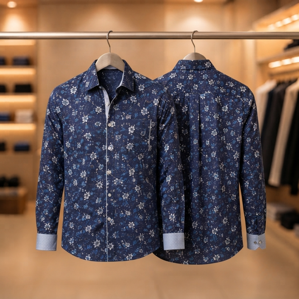 3 Formal Full Sleeve Printed Shirt For Men ( P23 )