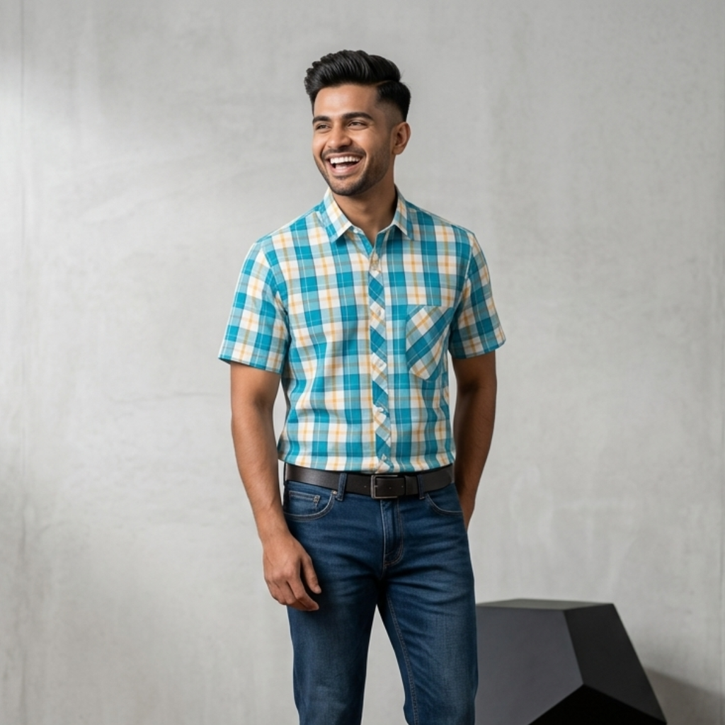 Men's Premium Checked Shirt | Stylish, Comfortable & Perfect for Everyday Wear  | HSS-5