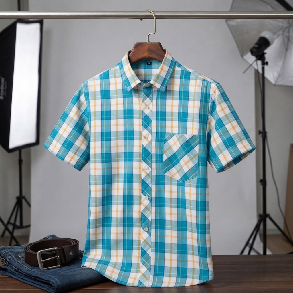 Men's Premium Checked Shirt | Stylish, Comfortable & Perfect for Everyday Wear  | HSS-5