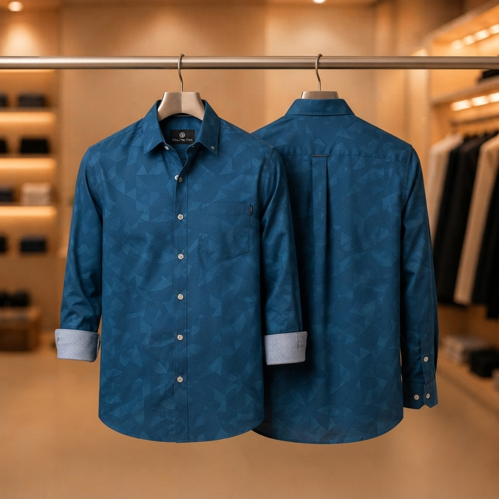 3 Formal Full Sleeve Printed Shirt For Men ( P24 )