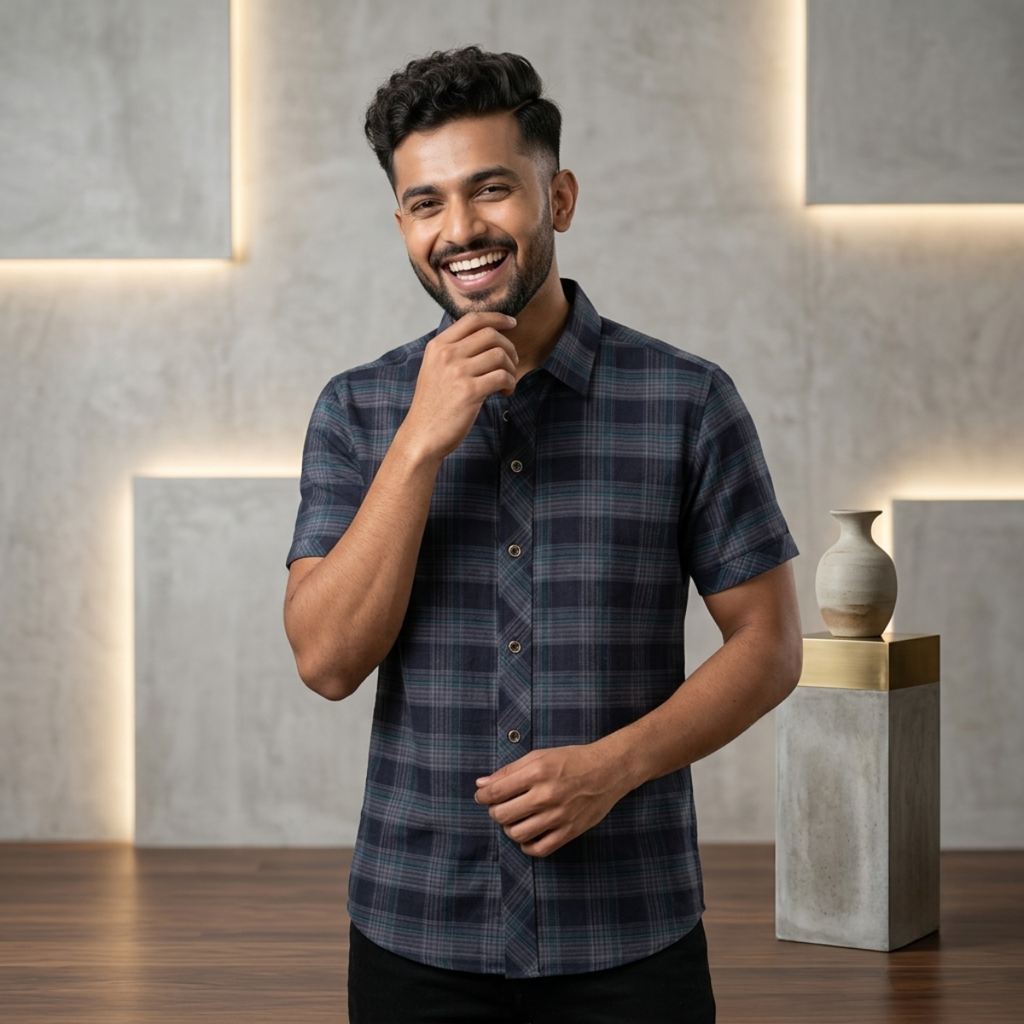 Men's Premium Checked Shirt | Stylish, Comfortable & Perfect for Everyday Wear | FSS-44