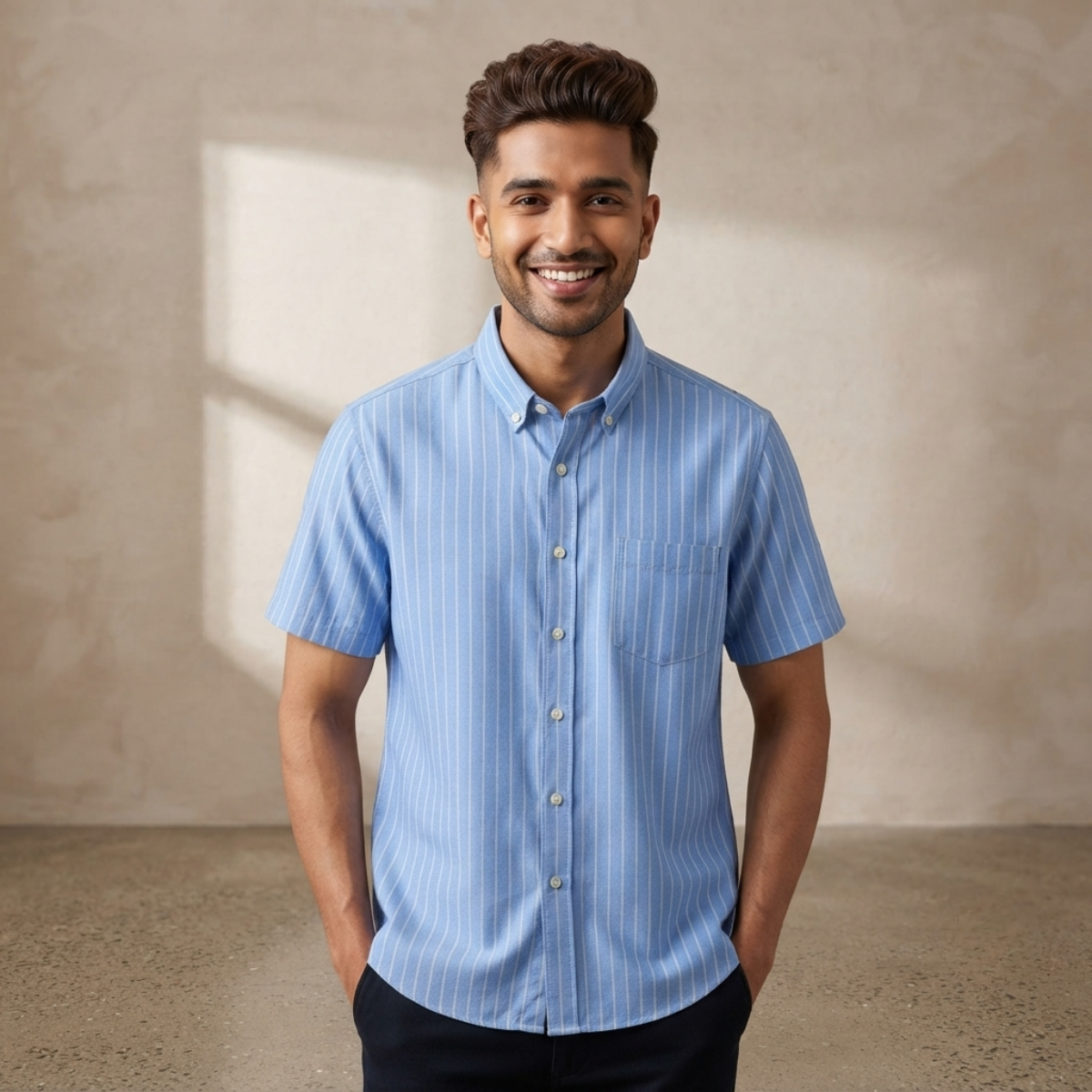 Men's Premium Striped Shirt | Stylish, Comfortable & Perfect for Everyday Wear | HSS-30