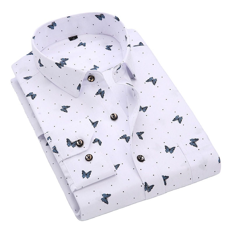 Men's Casual Printed Full Sleeve Shirt - Multicolor | FSS-61