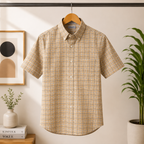 Men's Checked Half Sleeve Shirt - Multicolor | HSS-8