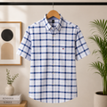 Men's Checked  Half Sleeve Shirt - Multicolor | HSS-9