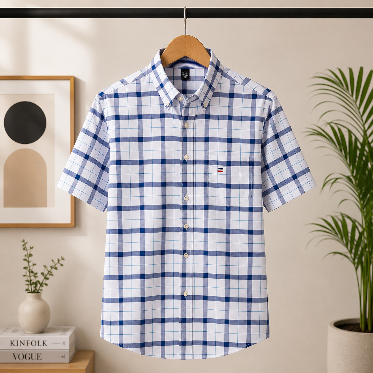 Men's Checked  Half Sleeve Shirt - Multicolor | HSS-9