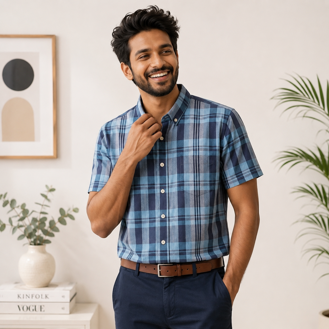 Men's Premium Checked Shirt | Stylish, Comfortable & Perfect for Everyday Wear | HSS-39