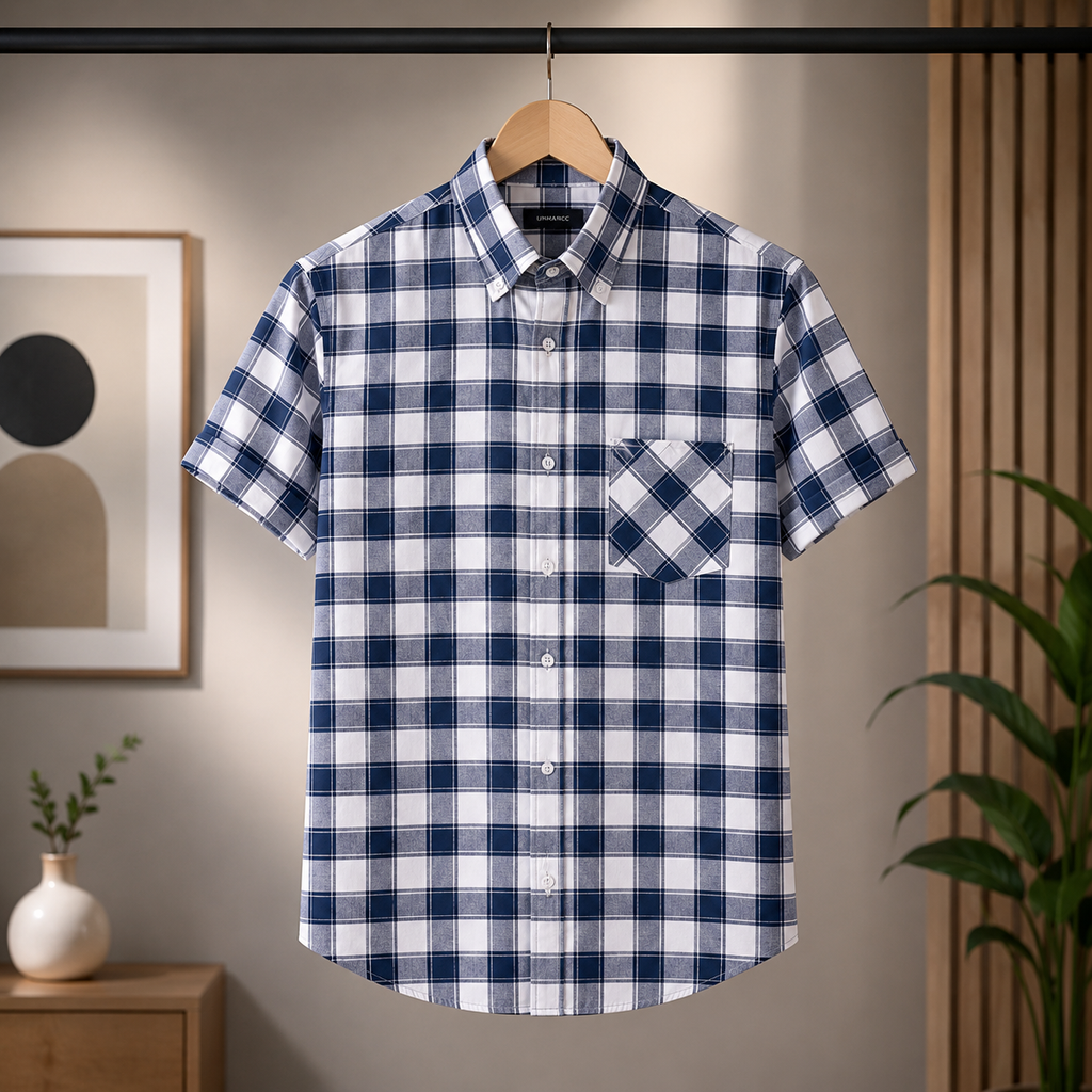 Men's Checked Half Sleeve Shirt - Multicolor | HSS-19