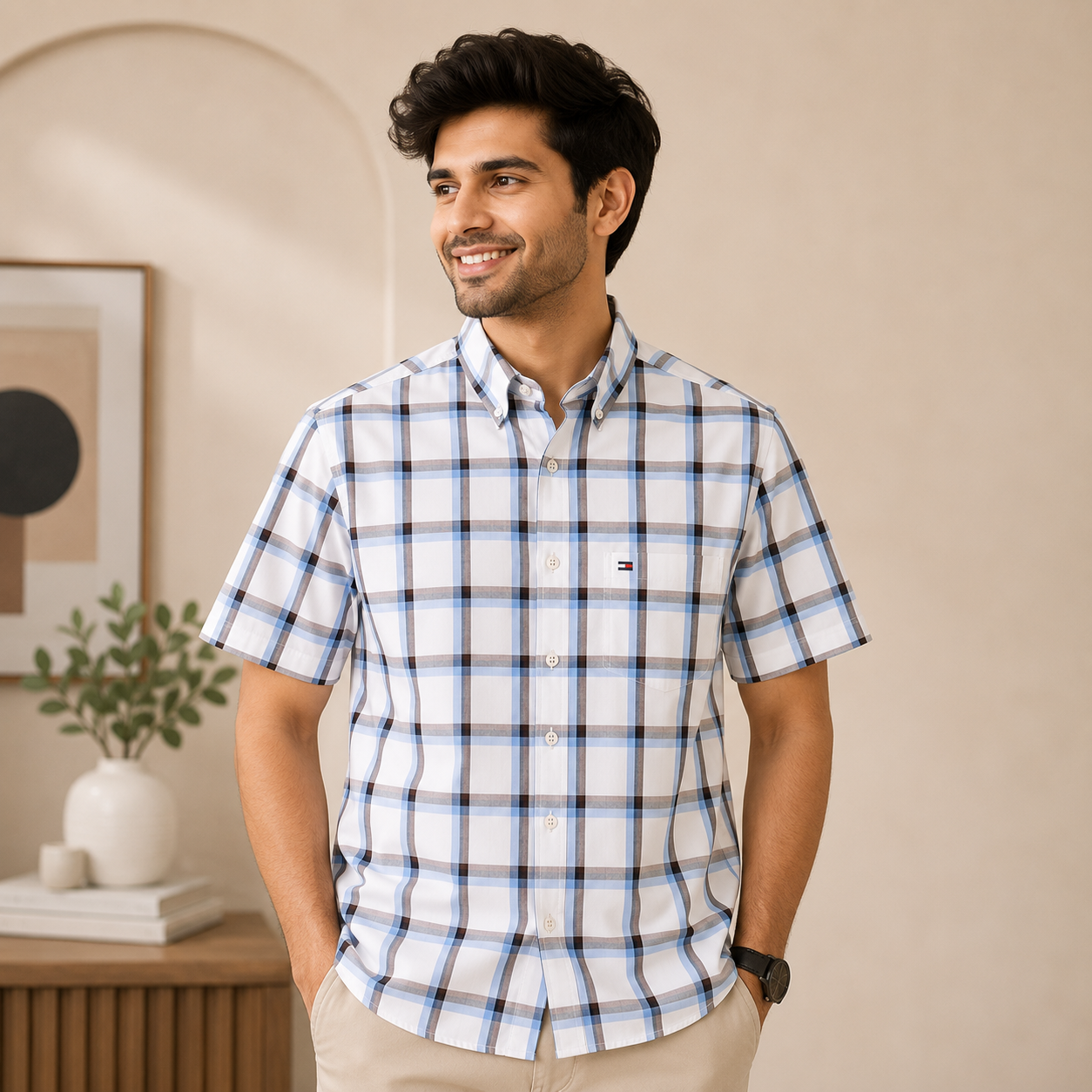 Men's Premium Checked Shirt | Stylish, Comfortable & Perfect for Everyday Wear  | HSS-20