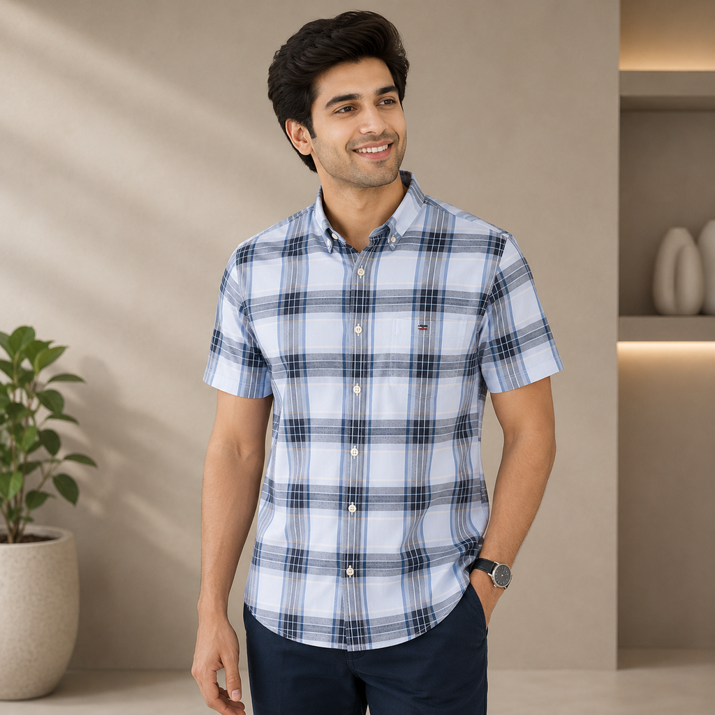 Men's Premium Checked Shirt | Stylish, Comfortable & Perfect for Everyday Wear  | HSS-35