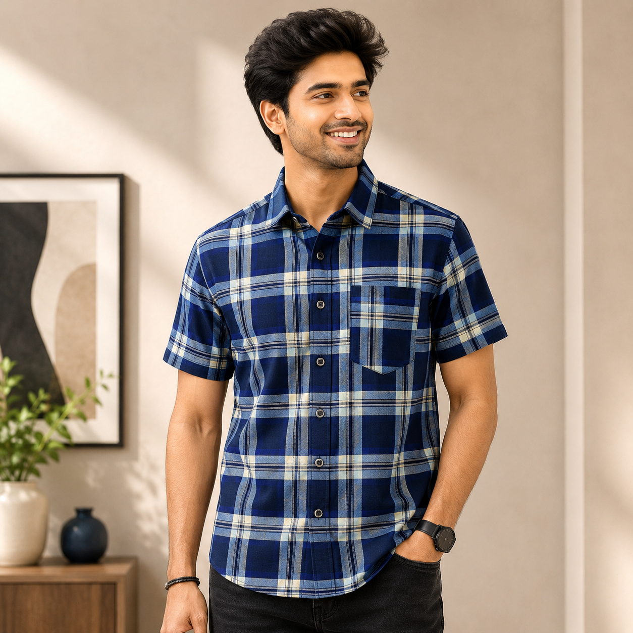 Men's Premium Checked Shirt | Stylish, Comfortable & Perfect for Everyday Wear | FSS-42