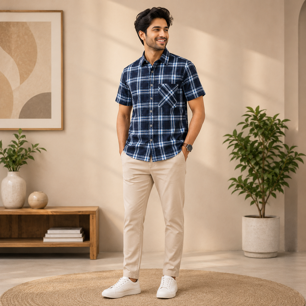 Men's Premium Checked Shirt | Stylish, Comfortable & Perfect for Everyday Wear | FSS-41