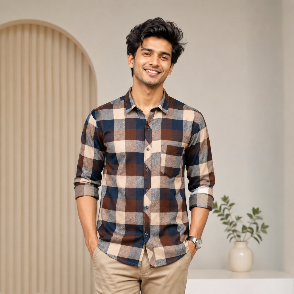 Men's Premium Checked Shirt | Stylish, Comfortable & Perfect for Everyday Wear | FSS-39