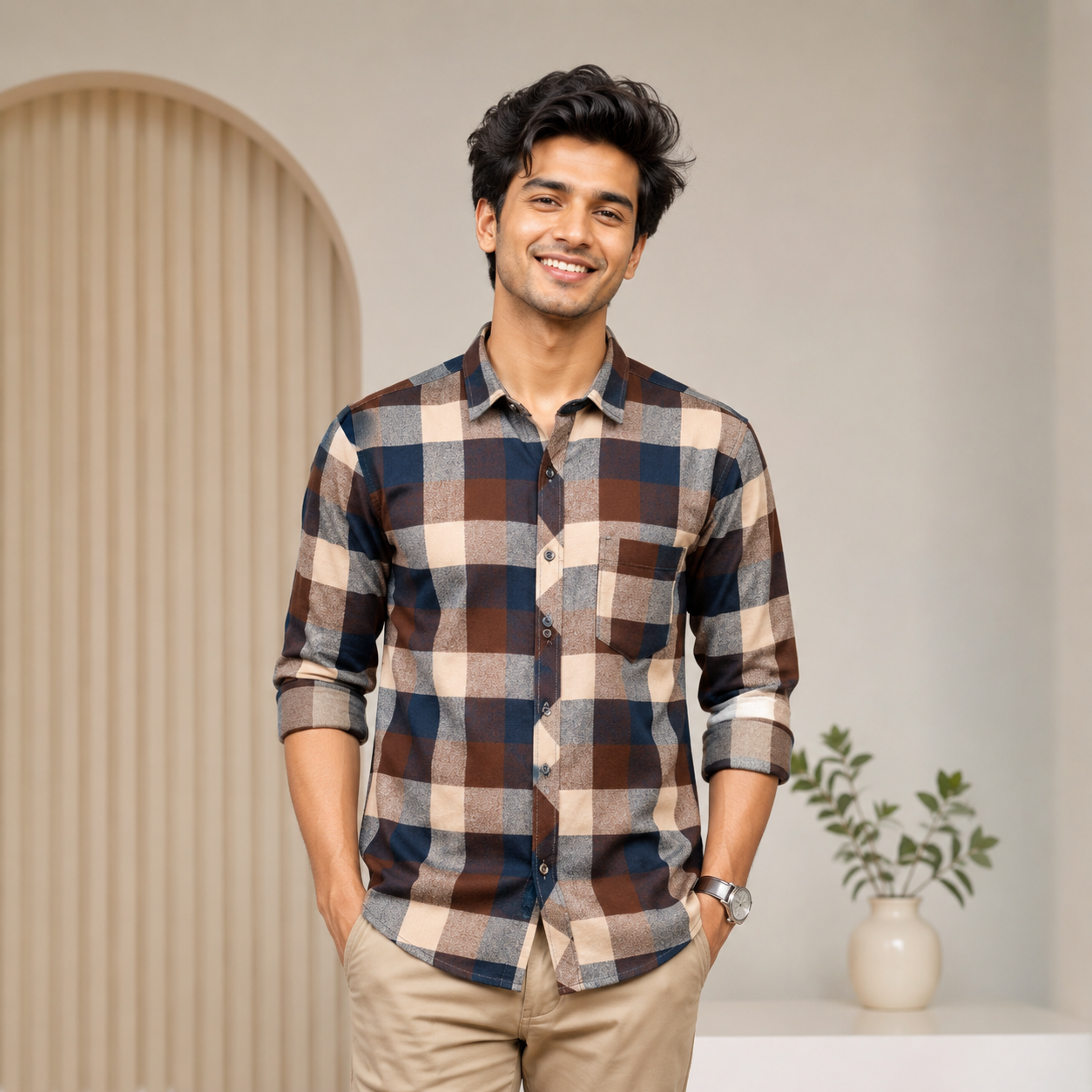Men's Premium Checked Shirt | Stylish, Comfortable & Perfect for Everyday Wear | FSS-39